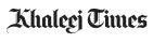Khaleej Times logo with the name written in a black Gothic-style font on a white background.