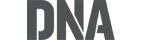 DNA logo featuring bold, dark gray uppercase letters ‘DNA’ in a clean, modern font on a transparent background.