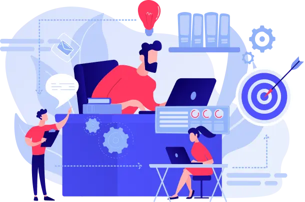 The image shown, people work together.