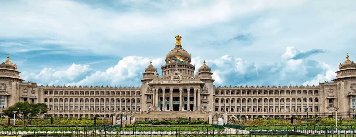 Vidhana Soudha a majestic government building in Bangalore, Karnataka.