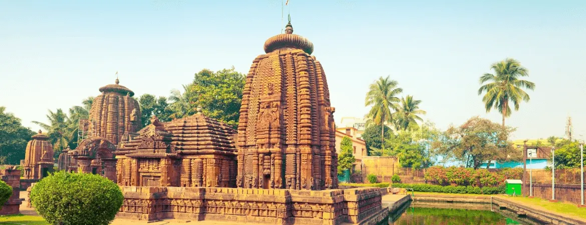 Ancient Lingaraj Temple in Bhubaneswar, Odisha.
