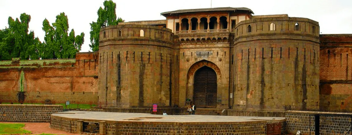 Shaniwarwada Fort in Pune, Maharashtra, historic Maratha Empire landmark and popular heritage tourist attraction in India.